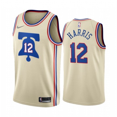 Philadelphia 76ers #12 Tobias Harris Cream Youth NBA Swingman 2020-21 Earned Edition Jersey